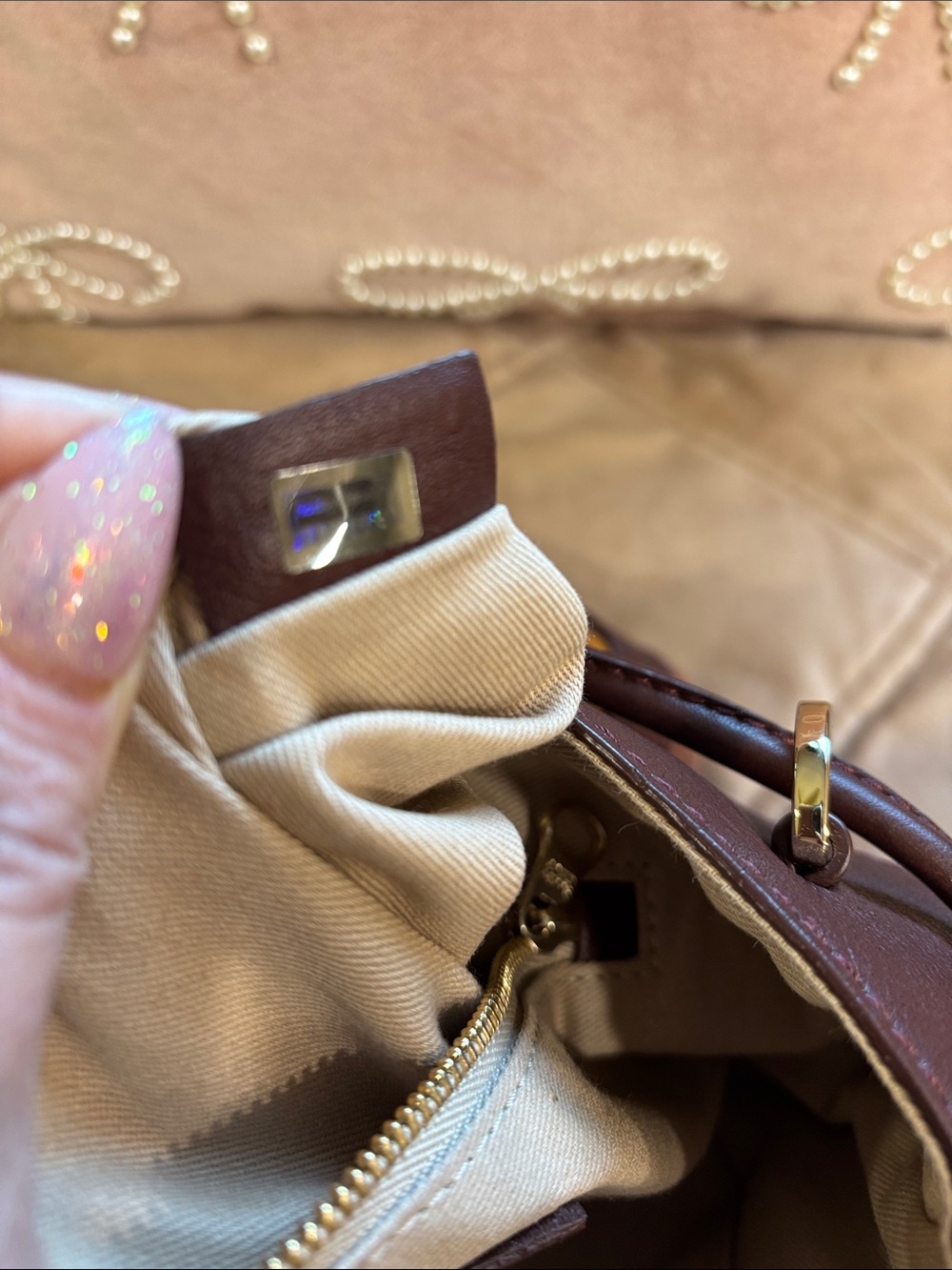 See By Chloe Colorblock Suede & Leather Drawstring Crossbody - Picture 9 of 17